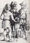 Albrecht Durer Three Peasants in conver-sation painting